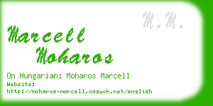 marcell moharos business card